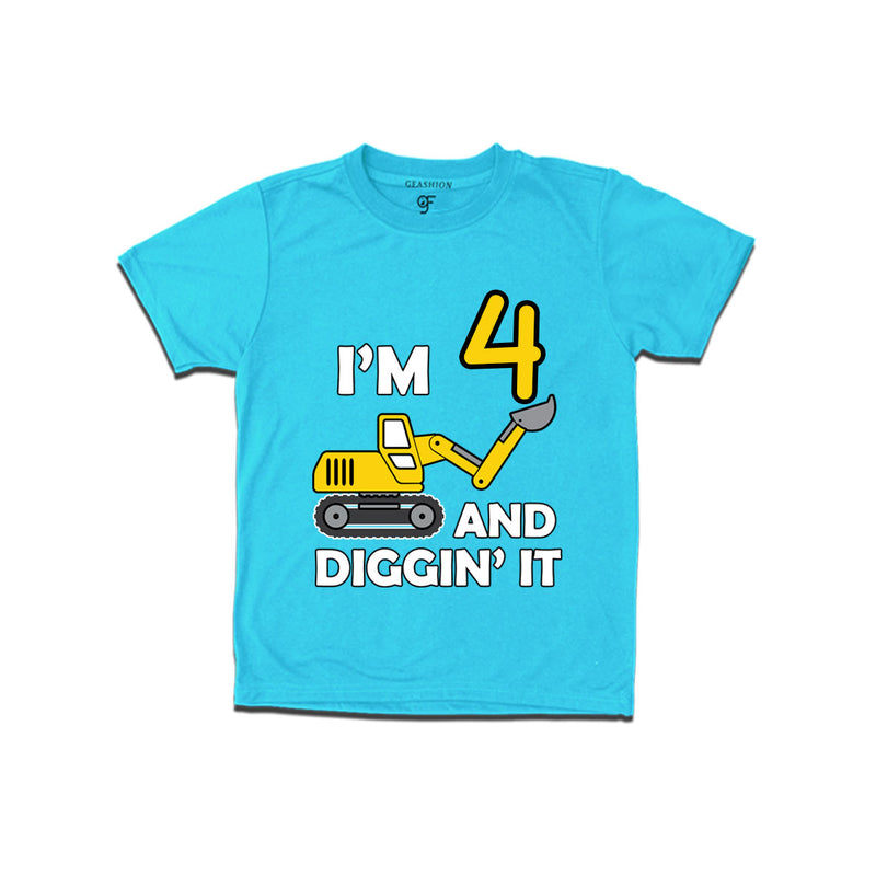 I'm 4 and Digging It t shirts for boys and girls