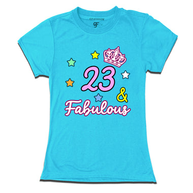 23 & Fabulous birthday girl t shirts for 23rd birthday