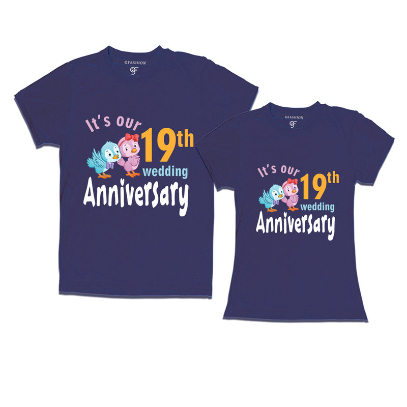 Its our 19th wedding anniversary cute couple t-shirts