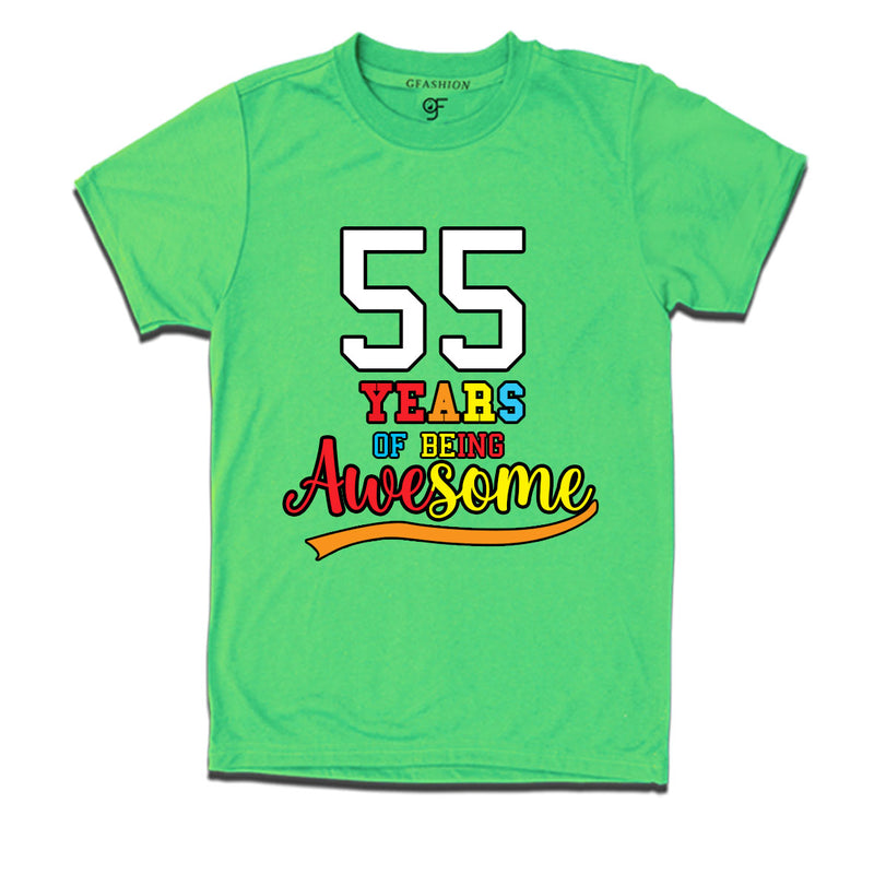 55 years of being awesome 55th birthday t-shirts