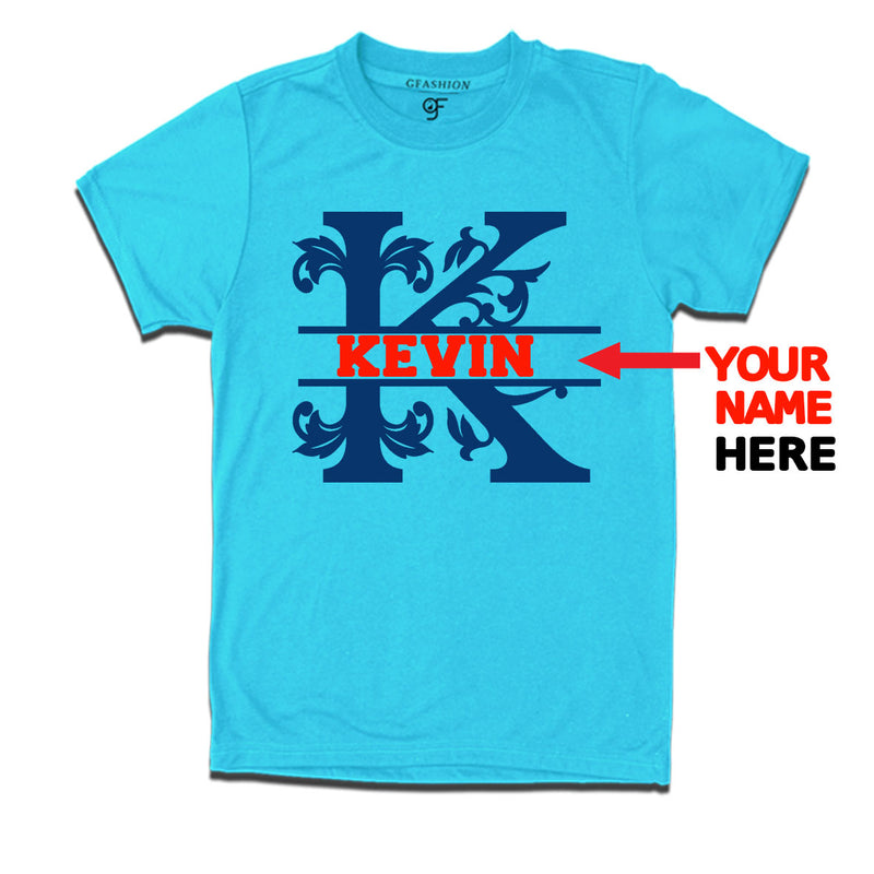 Initial K with name t shirts for kids and adults