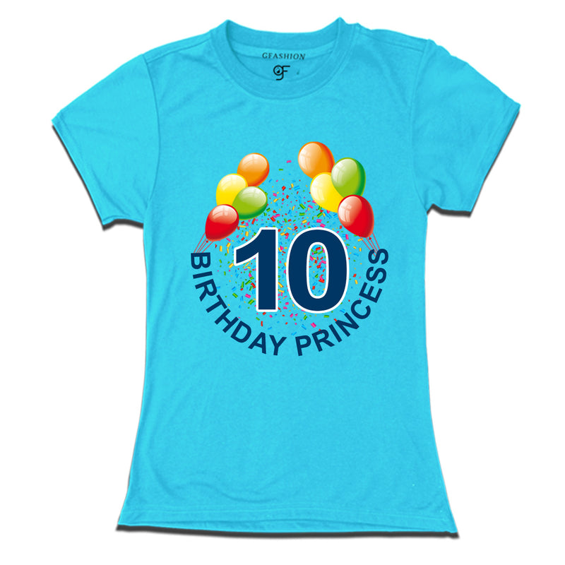 Birthday princess t shirts for 10th birthday