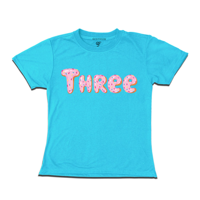 Donut Birthday girl t shirts for 3rd birthday