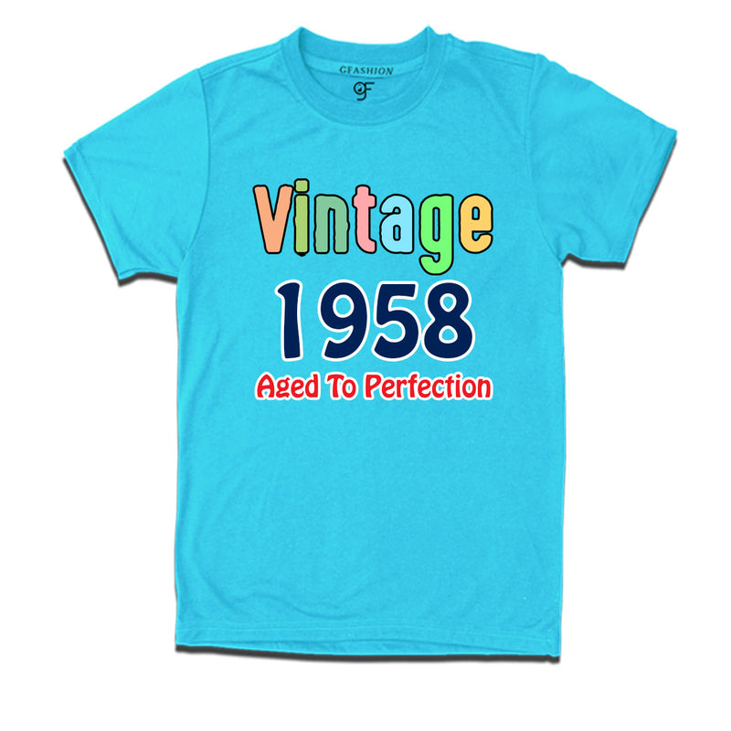 vintage 1958 aged to perfection t-shirts