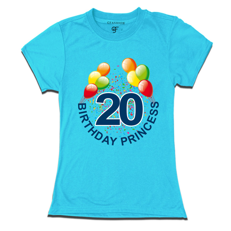 Birthday princess t shirts for 20th birthday