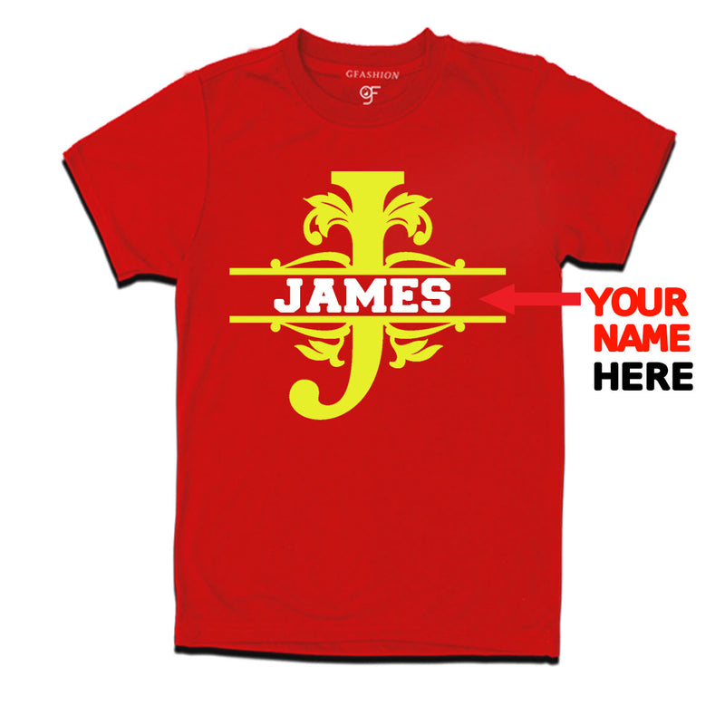 Initial J with name t shirts for kids and adults