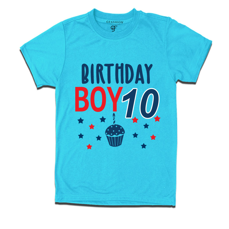 Birthday boy t shirts for 10th year