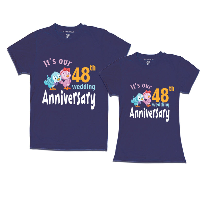 Its our 48th wedding anniversary cute couple t-shirts