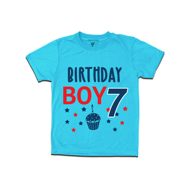 Birthday boy t shirts for 7th year