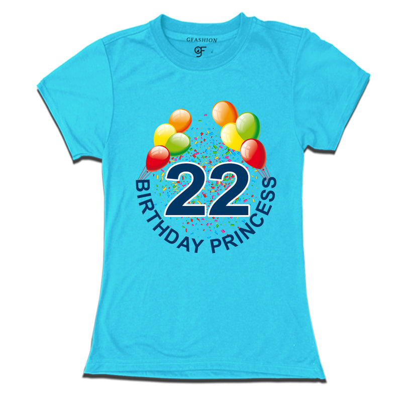 Birthday princess t shirts for 22nd birthday