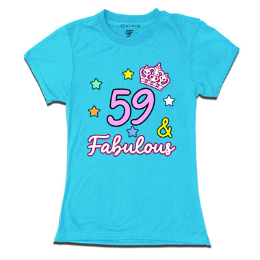 59 & Fabulous birthday women t shirts for 59th birthday