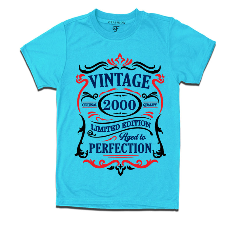 vintage 2000 original quality limited edition aged to perfection t-shirt
