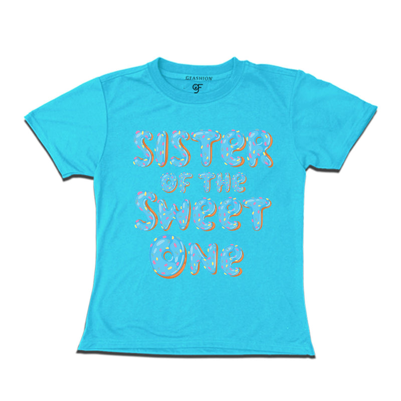 Sister of the sweet one donut girls t shirts