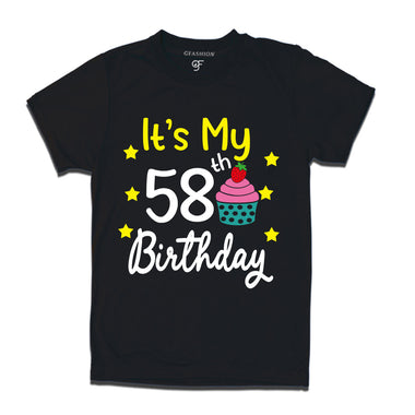 it's my 58th birthday tshirts for men's and women's