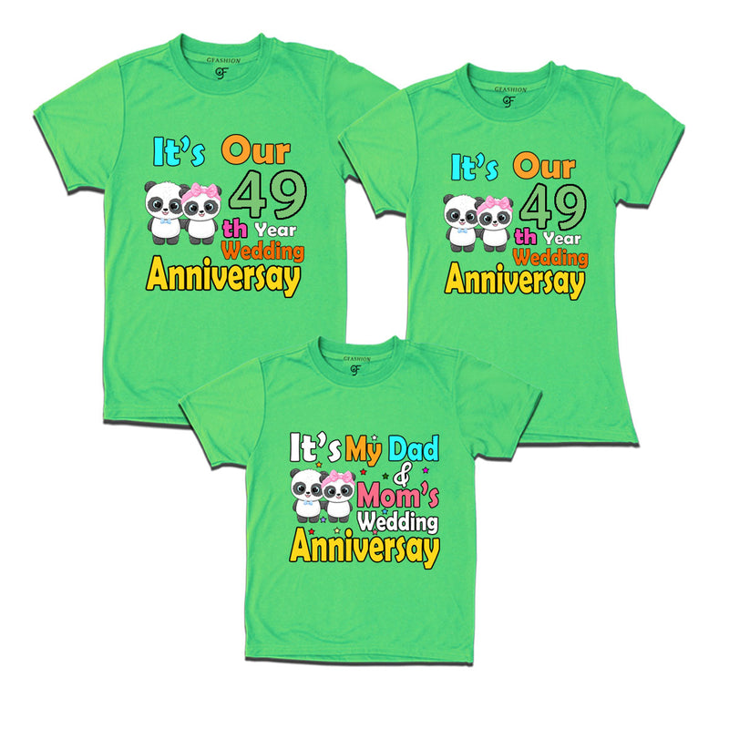 It's our 49th year wedding anniversary family tshirts.