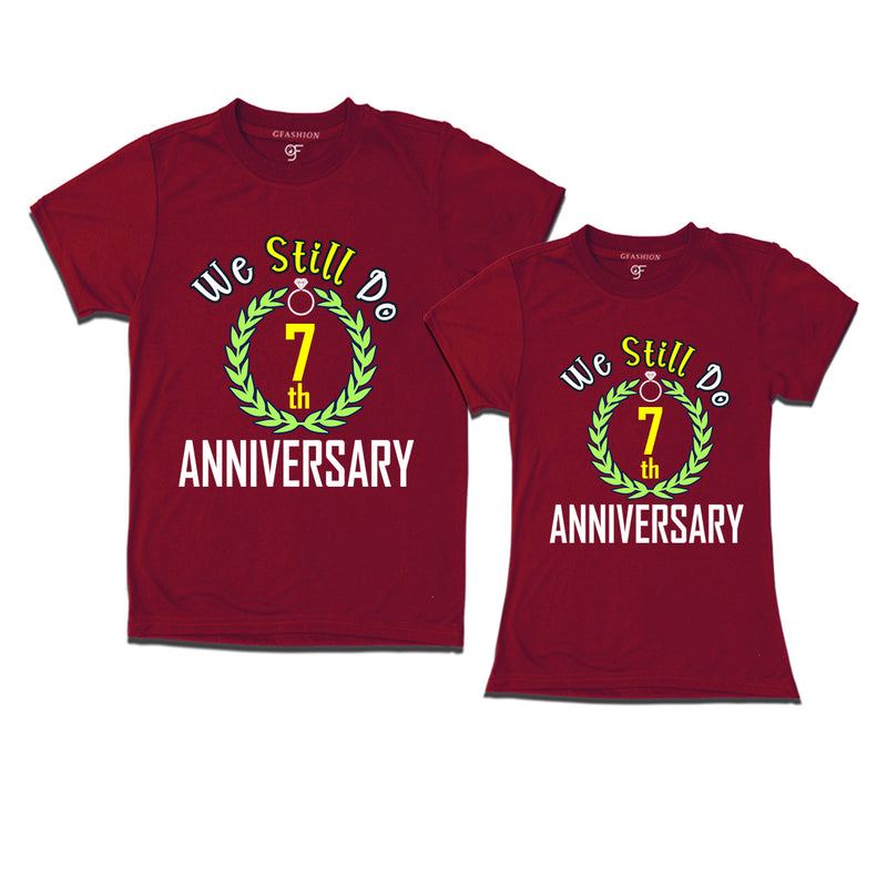 We still do 7th anniversary couple t shirts