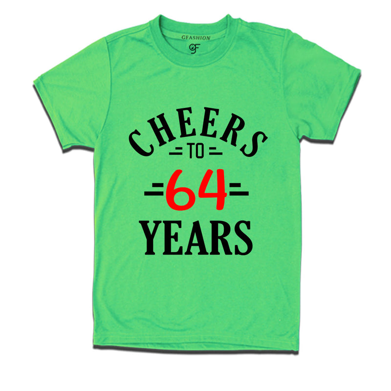 Cheers to 64 years birthday t shirts for 64th birthday
