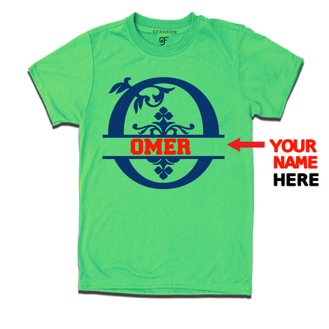 Initial O with name t shirts for kids and adults