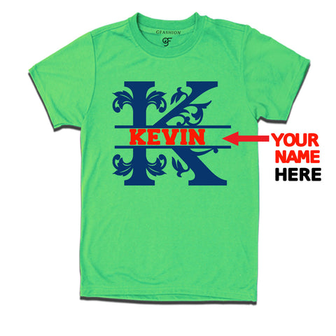 Initial K with name t shirts for kids and adults