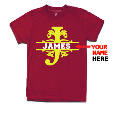 Initial J with name t shirts for kids and adults