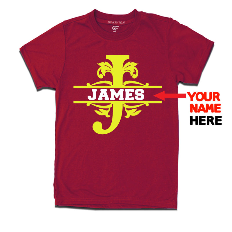 Initial J with name t shirts for kids and adults