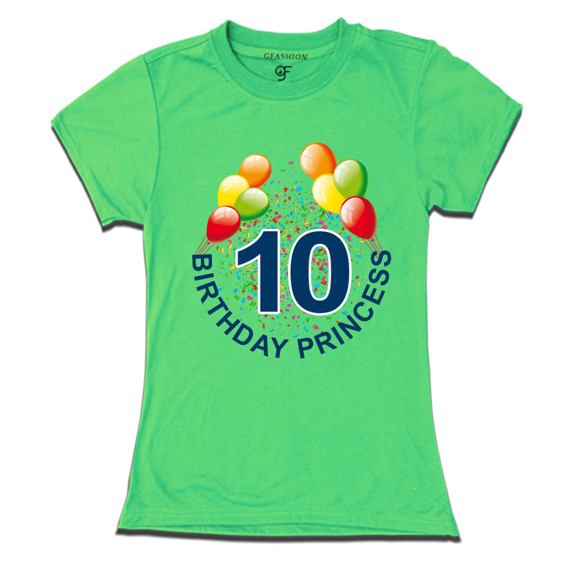 Birthday princess t shirts for 10th birthday