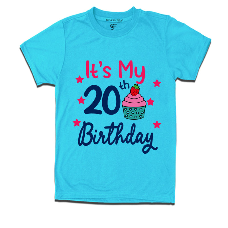 it's my 20th birthday tshirts for boy and girls