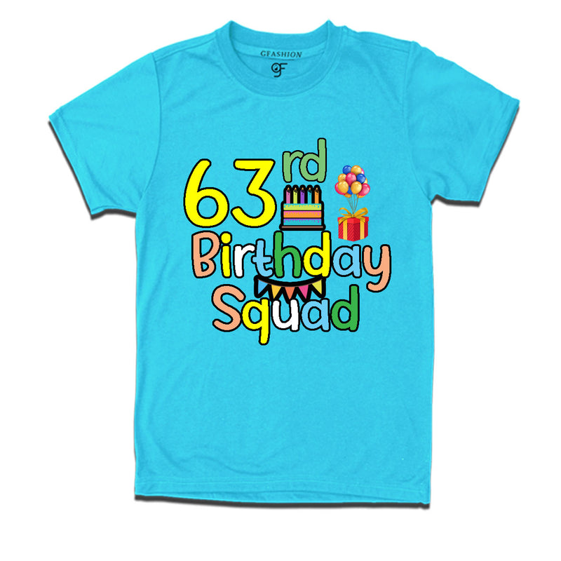 63rd birthday squad t shirts