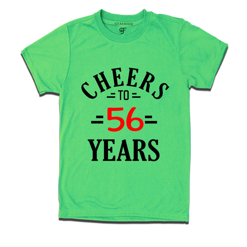 Cheers to 56 years birthday t shirts for 56th birthday