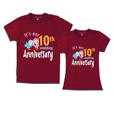 Its our 10th wedding anniversary cute couple t-shirts
