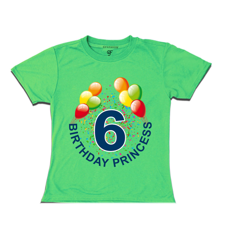 Birthday princess t shirts for 6th birthday