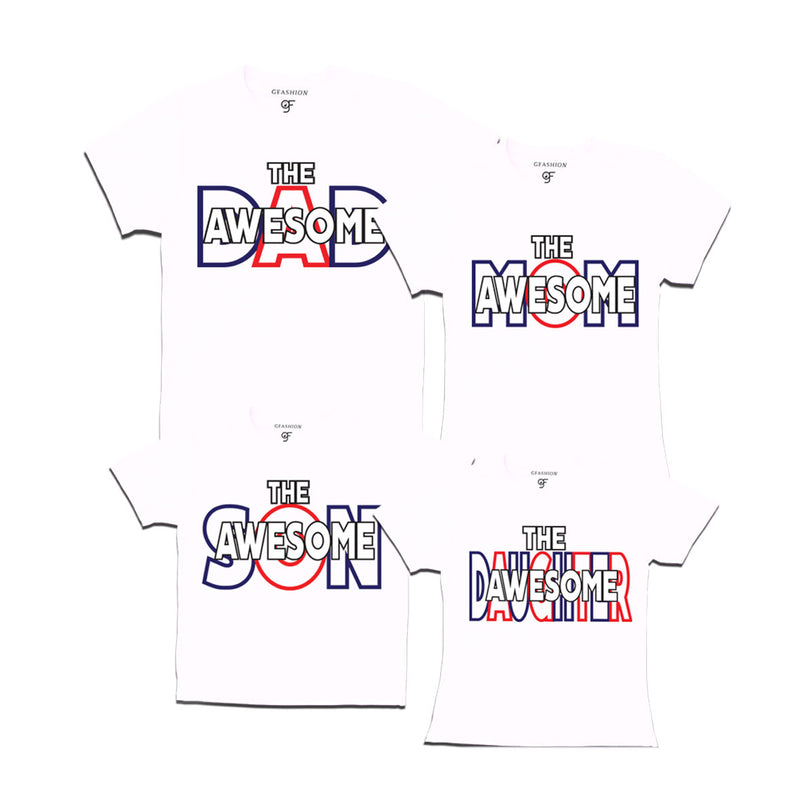 AWESOME DAD MOM SON DAUGHTER FAMILY T SHIRTS