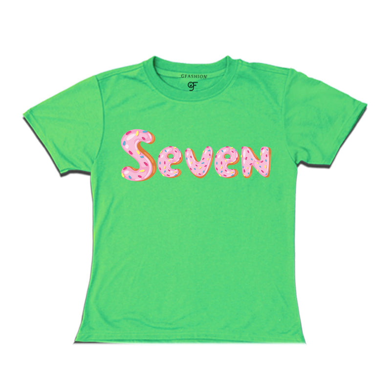 Donut Birthday girl t shirts for 7th birthday