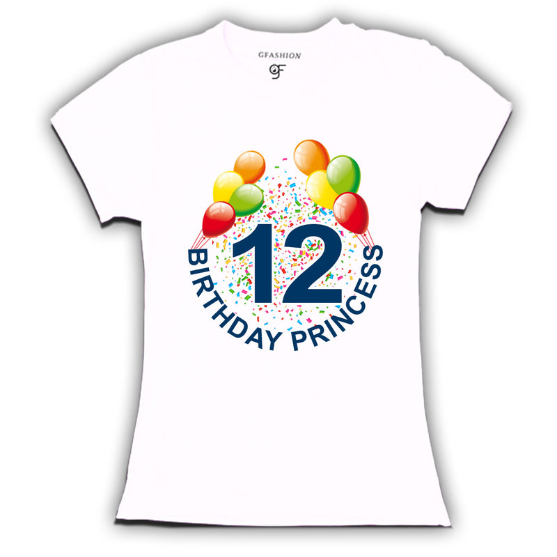 Birthday princess t shirts for 12th birthday