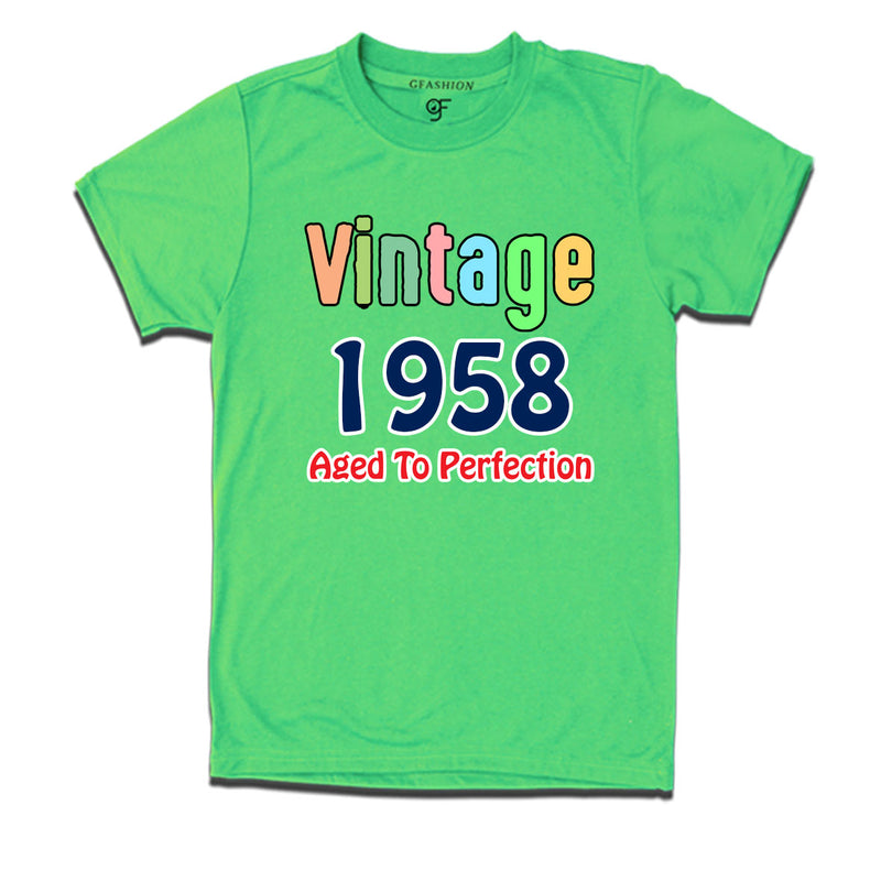 vintage 1958 aged to perfection t-shirts