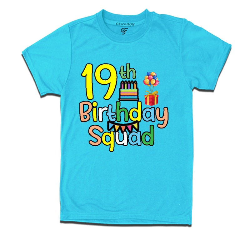 19th birthday squad t shirts