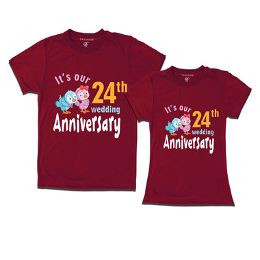 Its our 24th wedding anniversary cute couple t-shirts