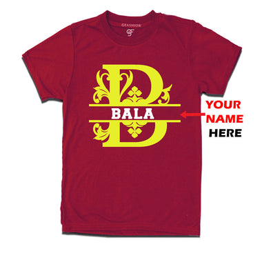 Initial B with name t shirts for kids and adults