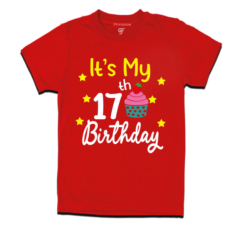 it's my 17th birthday tshirts for boy and girls