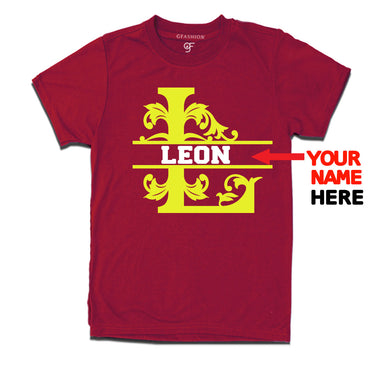 Initial L with name t shirts for kids and adults