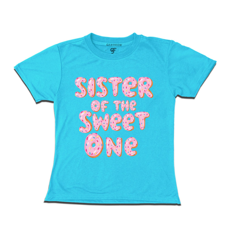 Sister of the sweet one Pink donut girls t shirts