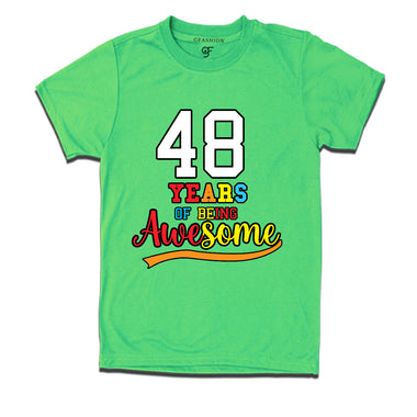 48 years of being awesome 48th birthday t-shirts
