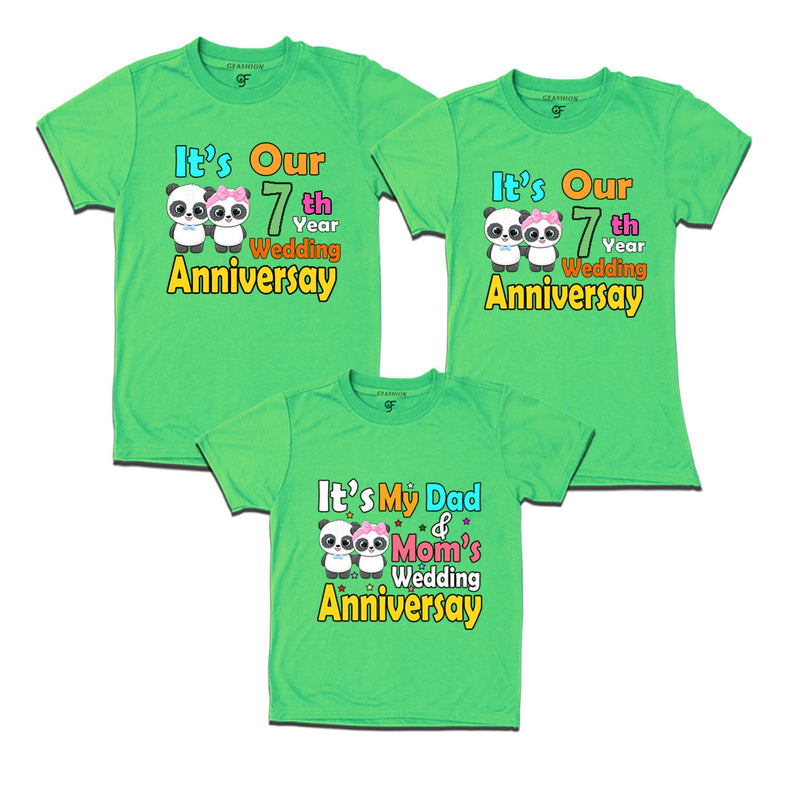 It's our 7th year wedding anniversary family tshirts.