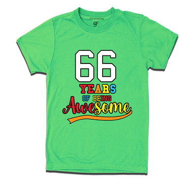 66 years of being awesome 66th birthday t-shirts