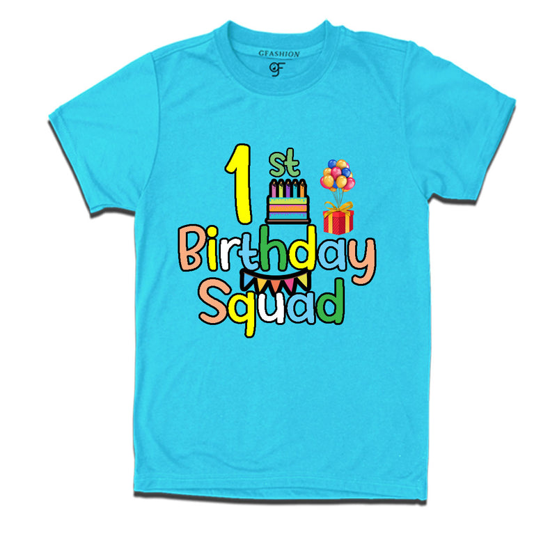 1st birthday squad t shirts