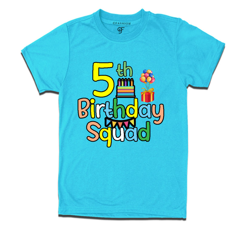 5th birthday squad t shirts