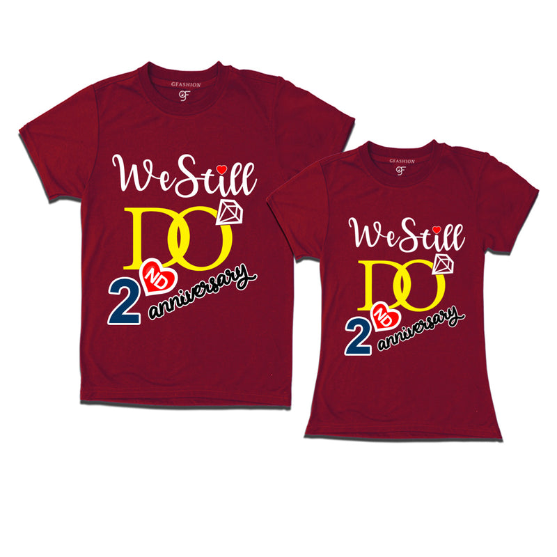We Still Do Lovable 2nd anniversary t shirts for couples