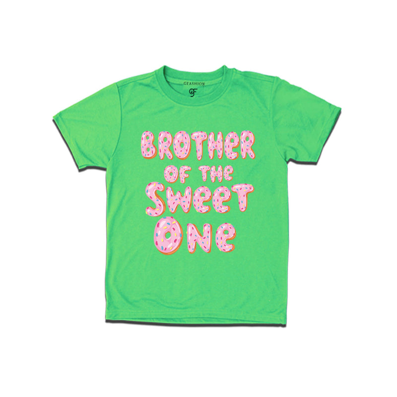 Brother of the sweet one with pink Donut boys t shirt