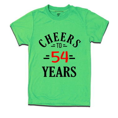 Cheers to 54 years birthday t shirts for 54th birthday