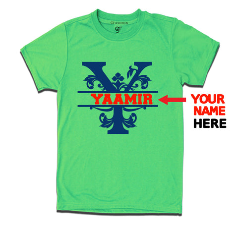Initial Y with name t shirts for kids and adults